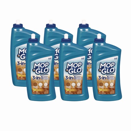 Mop & Glo Triple Action Floor Cleaner, Fresh Citrus Scent, 32 oz Bottle, PK6 19200-89333